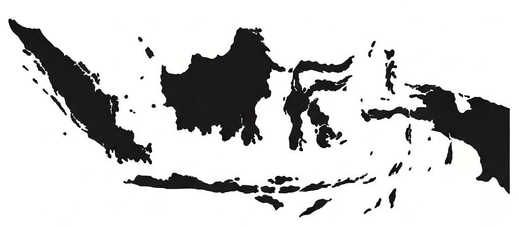 Peta Indonesia siluet